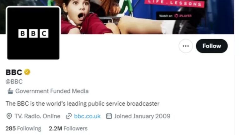 BBC, Twitter hesabına konulan ibareye itiraz etti