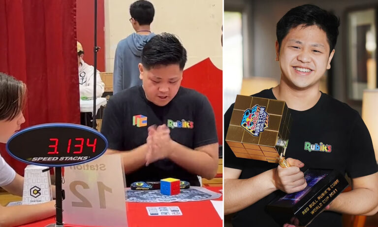 Rubik küpünü 3.13 saniyede çözerek dünya rekoru kırdı